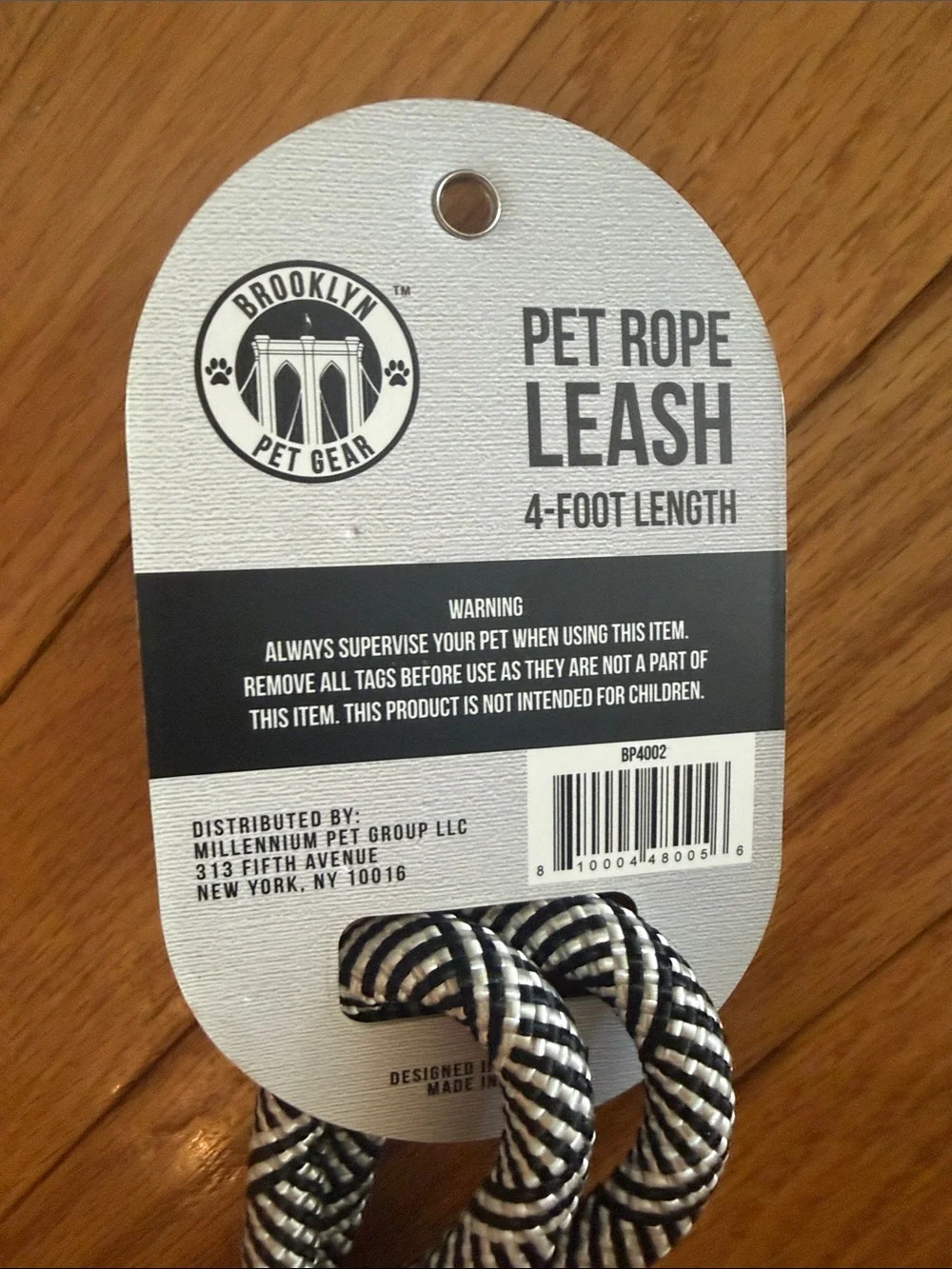 Dog Gift Set- Leash,  Navy Blue Heavyweight Dog Bowl, and. Rawhide Bone